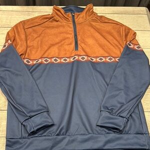 Men’s Royaura Half Zip Pullover with southwest/western print side L